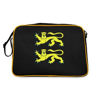 Normandie / Normand / Normande / France/ Normandy - Retro Bag - black/gold - Back