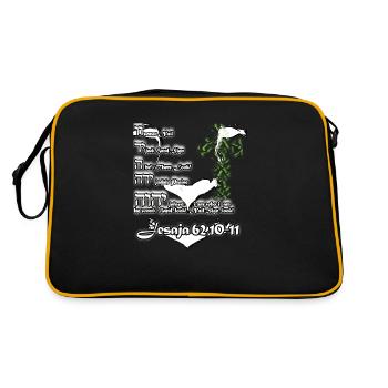 Yahweh Jeshua Lion Cross - Sac Retro - noir/or - Dos