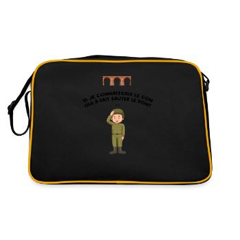 T shirt humour cadeau serie film - Sac Retro - noir/or - Dos