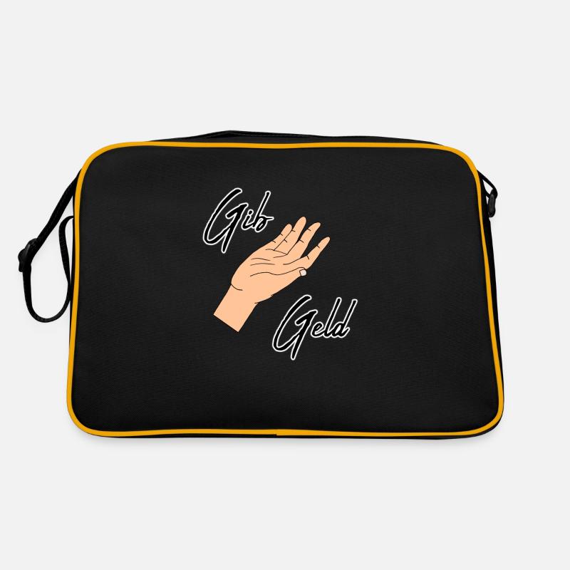 Gib Geld - Retro Tasche - Schwarz/Gold