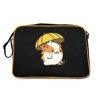 Regenschirm Hamster - Retro Tasche - Schwarz/Gold - Hinten