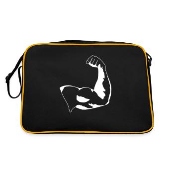 Biceps Upper Arm Muscles Weight Training Black - Retro Bag - black/gold - Back