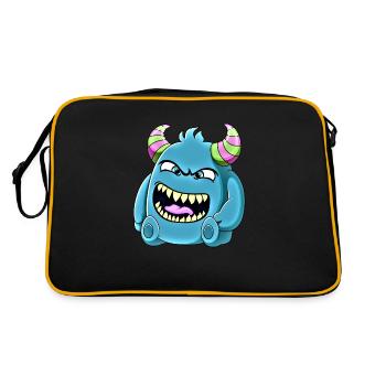 Petit monstre mignon drôle n°39 - Sac Retro - noir/or - Dos