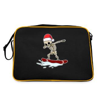 squelette noël snowboard humain sous - Sac Retro - noir/or - Dos