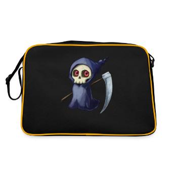Little Death - Retro Tasche - Schwarz/Gold - Hinten