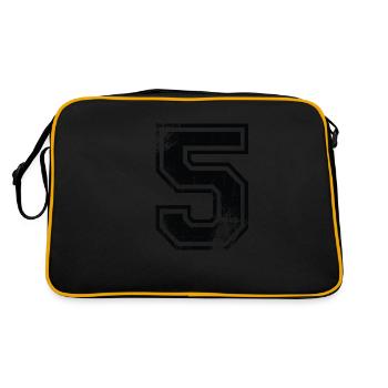 Number 5 Team Football baseball basketball university - Retro Bag - black/gold - Back