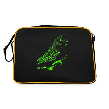 Perruche ondulée - Sac Retro - noir/or - Dos