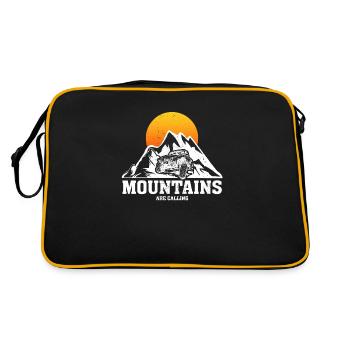 Mountains Are Calling - Retro Bag - black/gold - Back