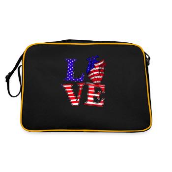 Love America - Retro Bag - black/gold - Back