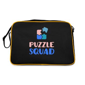 Jigsaw Puzzle Squad Drôle de dicton Hobby - Sac Retro - noir/or - Dos