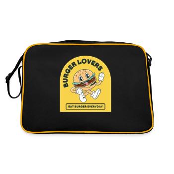 Burger Lovers Design - Sac Retro - noir/or - Dos