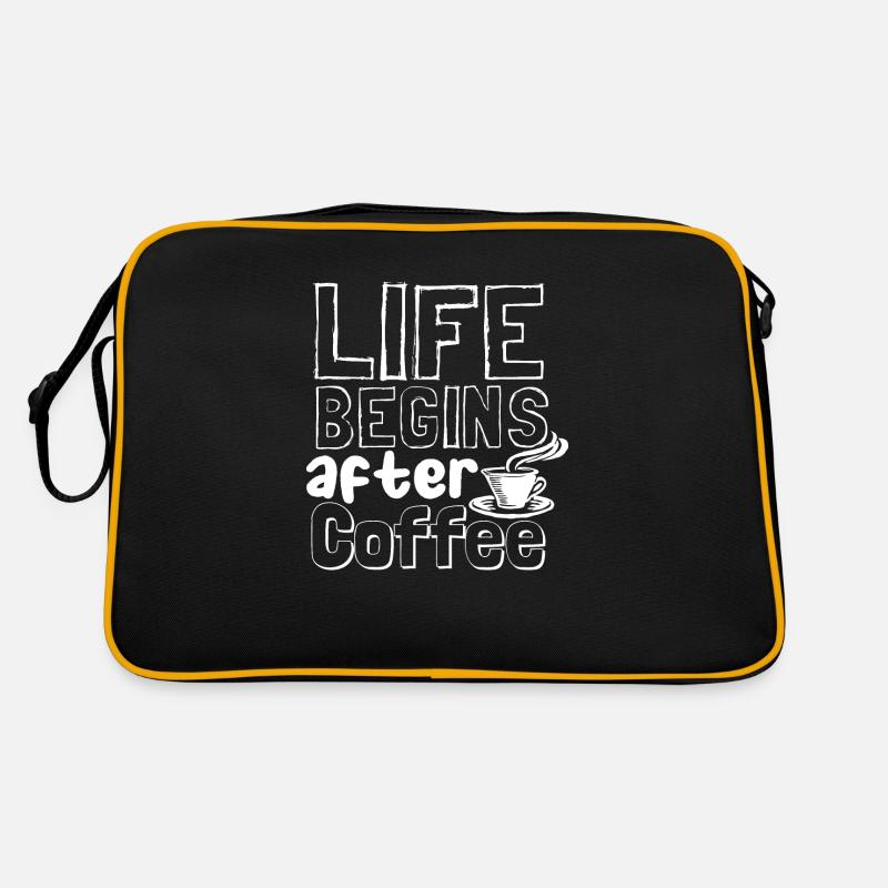 Life begins after coffee Retro Tasche