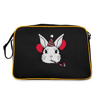 Birthday Child Rabbit Tröte Party Hat - Retro Bag - black/gold - Back