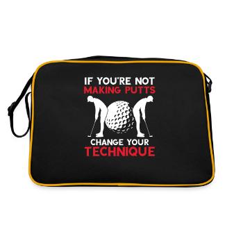 Si vous ne faites pas de putts, changez votre technique - Sac Retro - noir/or - Dos