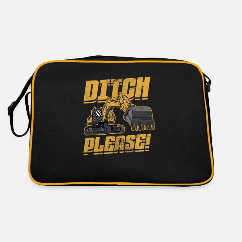 Ditch Please | Funny Excavator Operator Quote Retro Bag