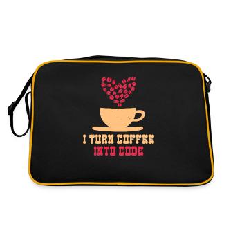 JE TRANSFORME LE CAFÉ EN CODE DRÔLE - Sac Retro - noir/or - Dos