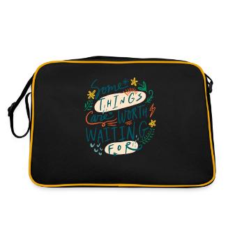 Certaines choses valent la peine d’attendre - Sac Retro - noir/or - Dos