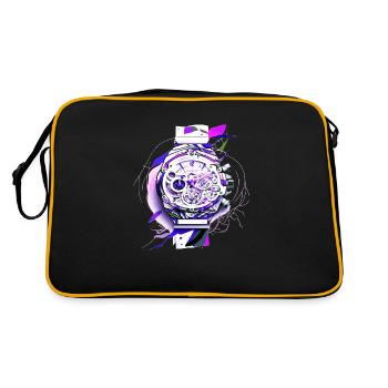 Men's watch as chronograph for the watch collector - Retro Bag - black/gold - Back