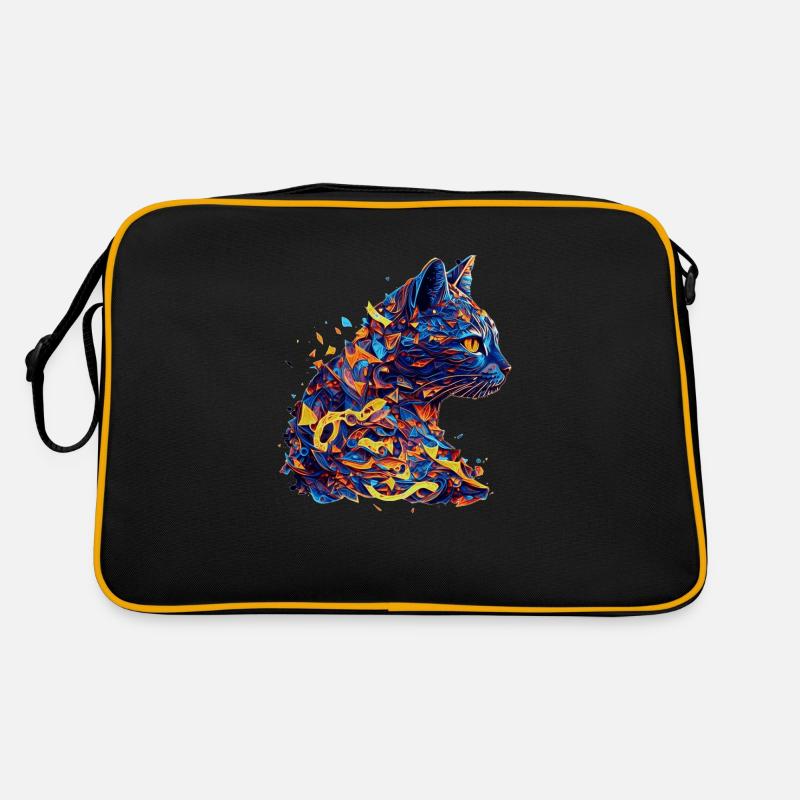 Vector Kätzchen als schönes auffallendes Artwork Retro Tasche