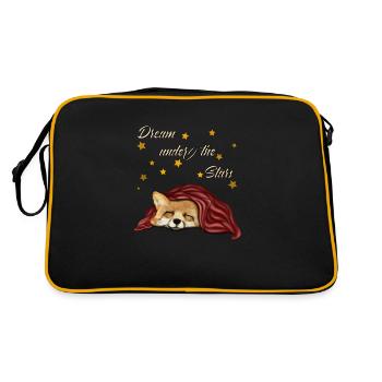 Fuchs rêve sous les étoiles - Sac Retro - noir/or - Dos