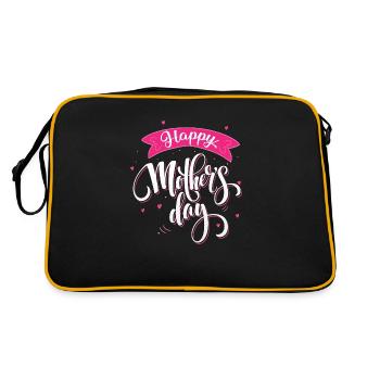 Bonne fête des mères sombre BG - Sac Retro - noir/or - Dos