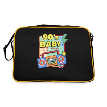 bébé des années 90 - Sac Retro - noir/or - Dos