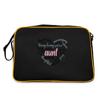 Mother's Day Heart 3 - Retro Bag - black/gold - Back