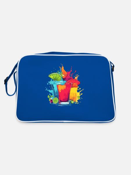 Les Cocktails 1 - Sac Retro - bleu/blanc - Dos