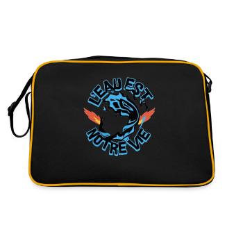 L'eau est notre vie - Sac Retro - noir/or - Dos