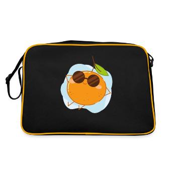 Sommer - Retro Tasche - Schwarz/Gold - Hinten