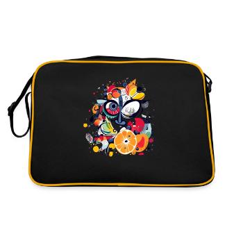 Visage fruité - Sac Retro - noir/or - Dos