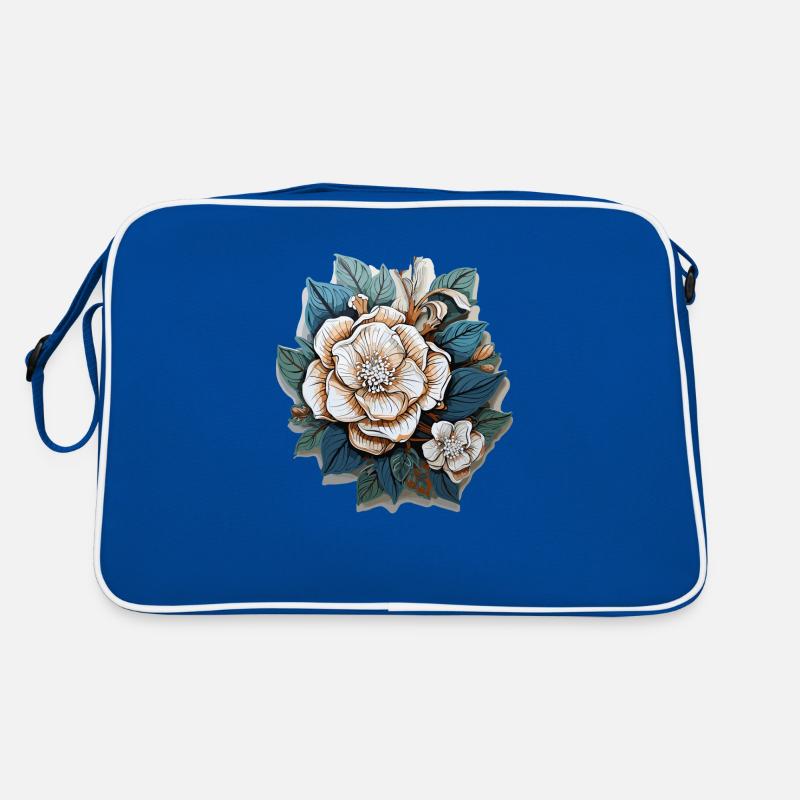 Fleurs blanches Sac Retro