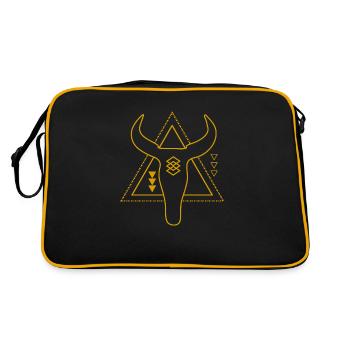 Tête de buffle - Sac Retro - noir/or - Dos