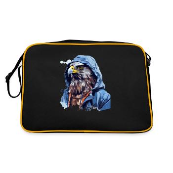 Street style hawk | Hawk lovers - Retro Bag - black/gold - Back