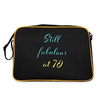 Citation drôle du 70e anniversaire - Sac Retro - noir/or - Dos
