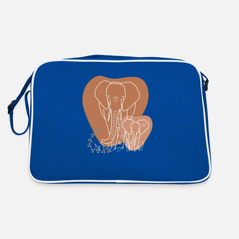 « Elephant », Boho Line Art Design, série « Big 5 » Sac Retro