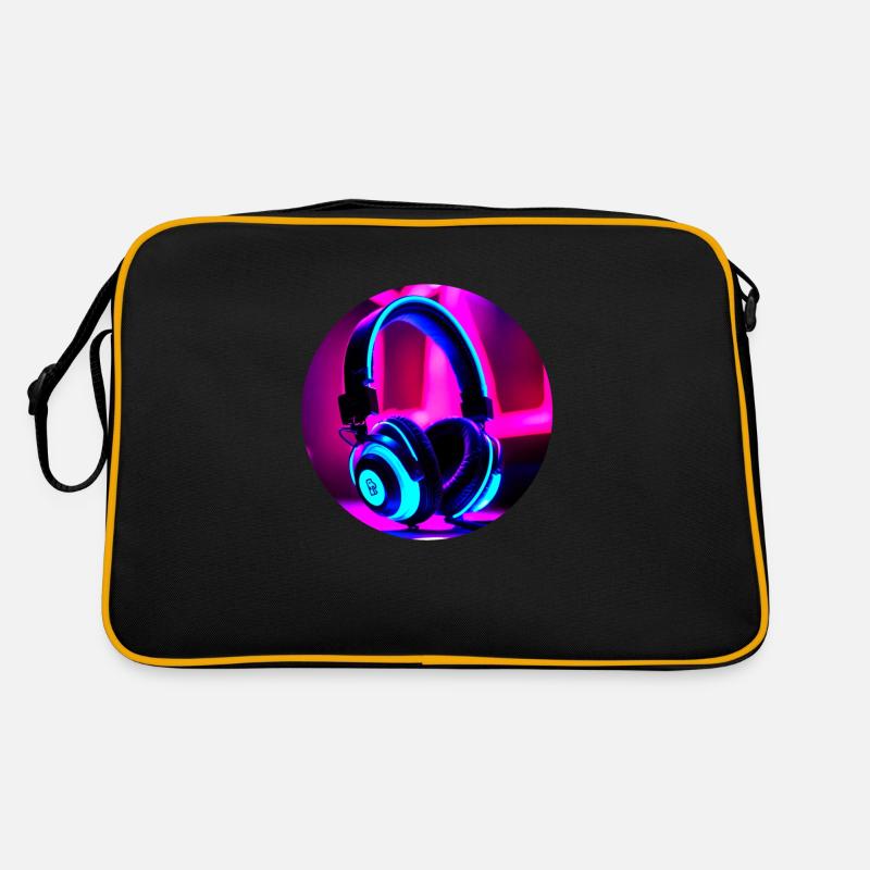 Neon-Kopfhörer Retro Tasche