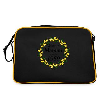 Meilleure Maman depuis 1959 - Sac Retro - noir/or - Dos