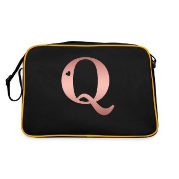 letter Q rose gold - Retro Bag - black/gold - Back