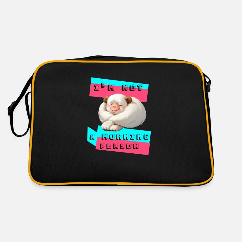 Ich bin nicht Morgen Retro Tasche