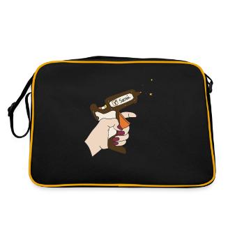 KEEP CALM Pistolet à colle Rouge - Sac Retro - noir/or - Dos