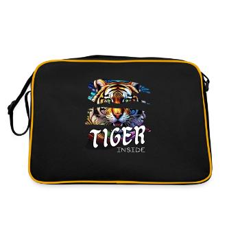 Tiger inside. - Retro Bag - black/gold - Back