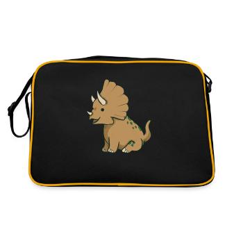 Dino Triceratops sucré - Sac Retro - noir/or - Dos