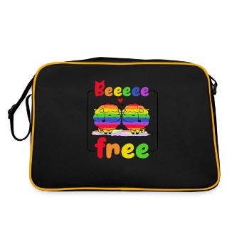 Beee fre Pridedesigncontest2024 - Sac Retro - noir/or - Dos