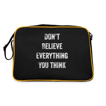 Don't Believe Everything You Think - Retro Bag - black/gold - Back