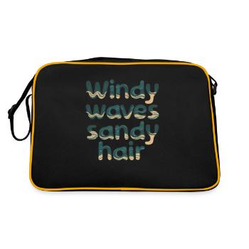 windy waves - Retro Tasche - Schwarz/Gold - Hinten