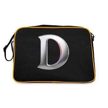 Chrome ,, D " Metallic - Retro Tasche - Schwarz/Gold - Hinten