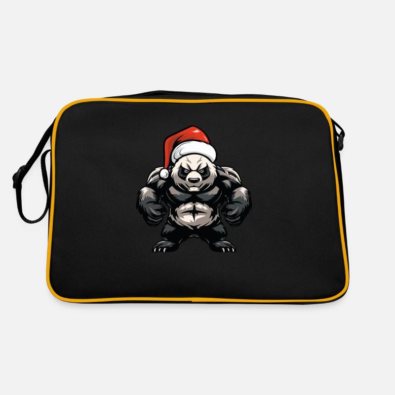 Panda Ours Père Noël Sac Retro