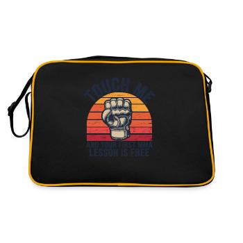 Self-confident and combative - Retro Bag - black/gold - Back