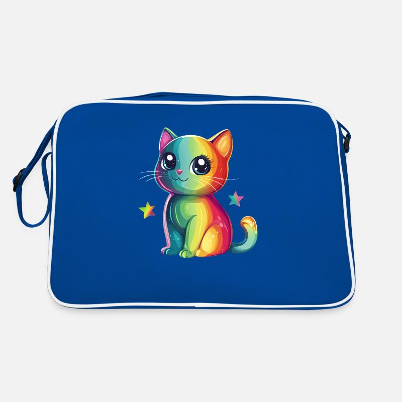 Chat arc-en-ciel mignon Sac Retro
